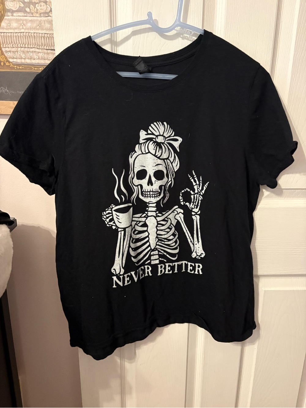 adidas Black Graphic Tee with White Illustration